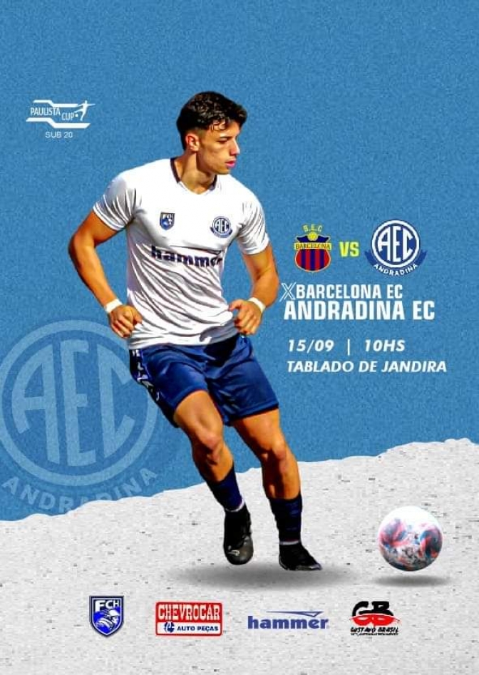 Andradina Esporte Clube joga hoje contra Barcelona de SP