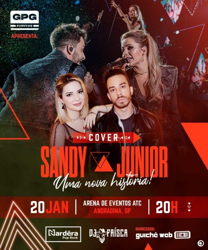 Uma Nova História: Show Sandy e Júnior Cover agita Andradina no início de 2024