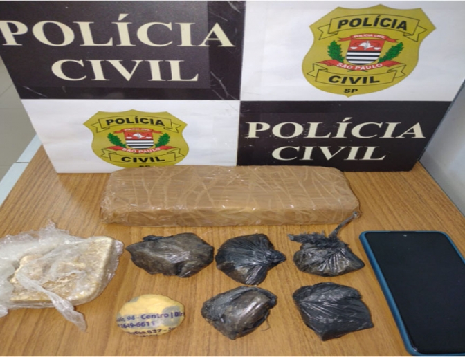 DISE de Araçatuba prendeu indivíduo com quase 2 kg de cocaína, alvo de investigação Bairro Palmeiras