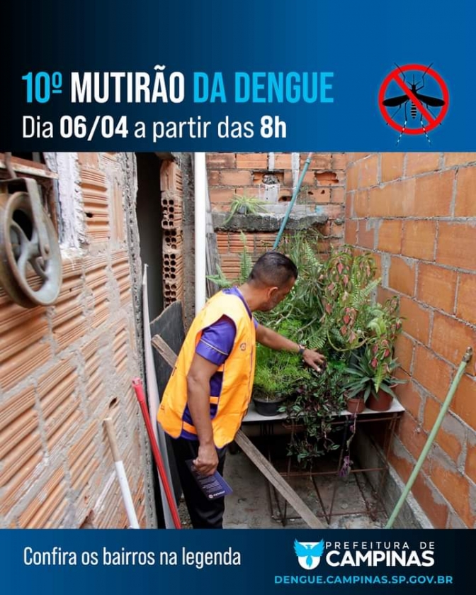 Prefeitura de Campinas realizou o multirão da dengue na região do Jardim Carlos Lourenço