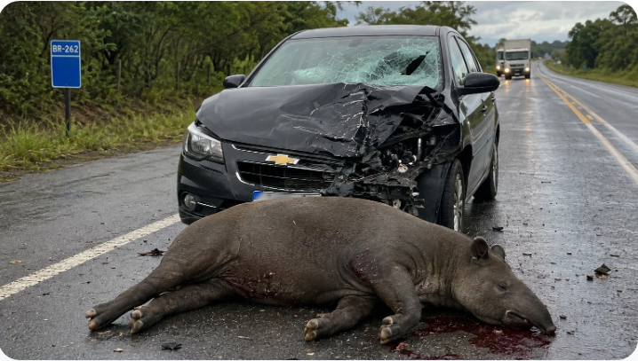 Acidente na BR-262 com veículo da Prefeitura de Três Lagoas deixa paciente em estado grave