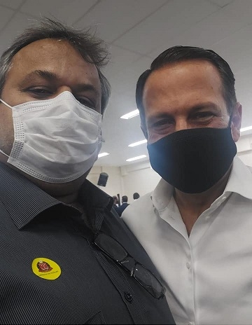 Prefeito Cristiano se encontra com governador Doria em Araçatuba e pede investimentos em Murutinga do Sul