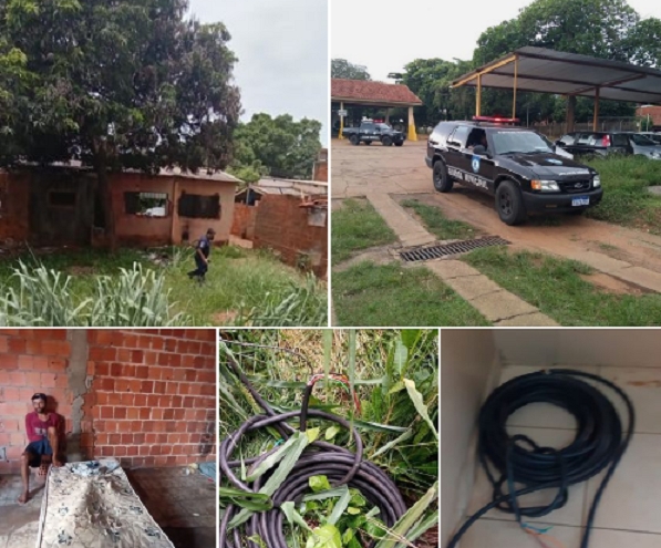 Guarda Municipal de Ilha Solteira prende homem que furtou fios no bairro Novo Horizonte