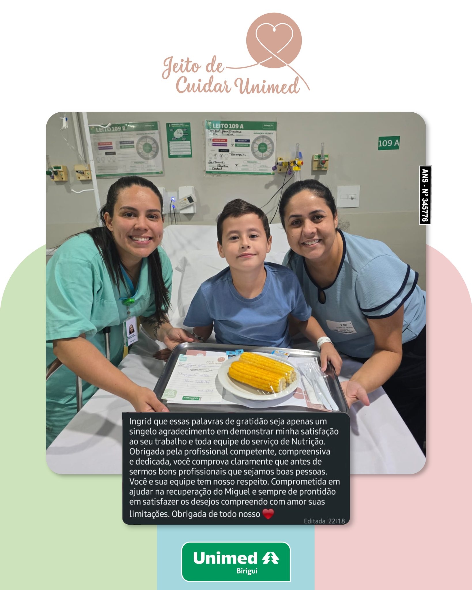 Jeito de Cuidar Unimed Birigui: Miguel com seu pedido especial realizado