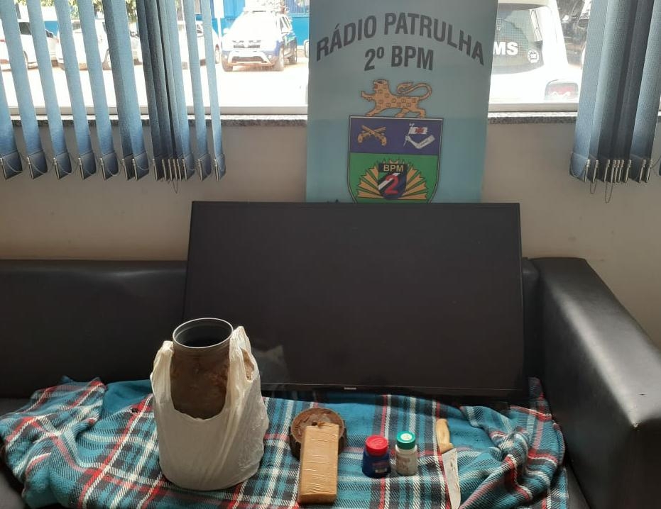 Rádio Patrulha recupera televisor de 40 polegadas e localiza esconderijo de drogas em Três Lagoas