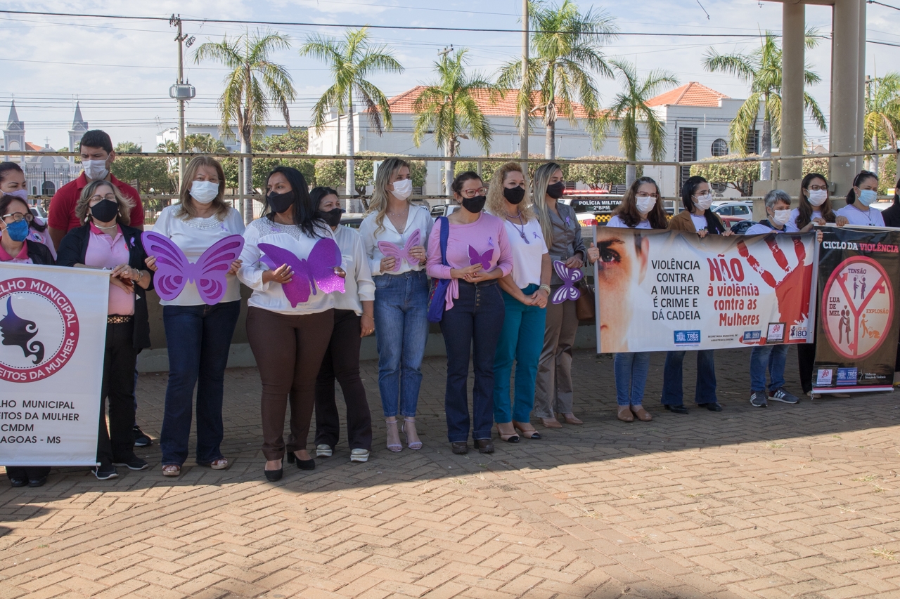 Vereadoras de Três Lagoas participam de ato alusivo ao Agosto Lilás
