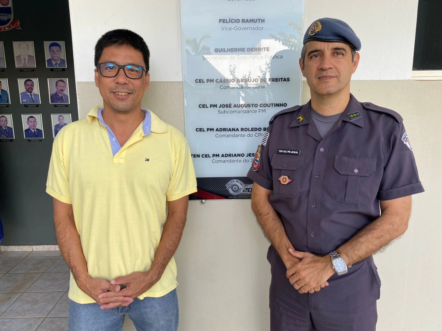 Vereador Coronel Akira de Pereira Barreto fez reunião com o comando do 28º BPM/I de Andradina