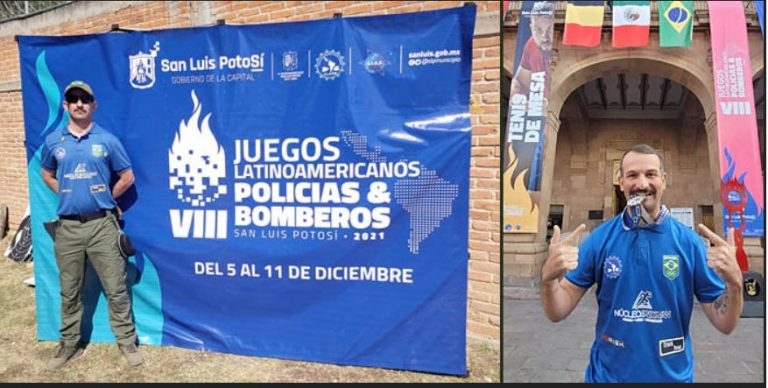 Policial Penal AEVP Sidnei Rogério medalhou nos Jogos Latino-Americanos de Policiais e Bombeiros