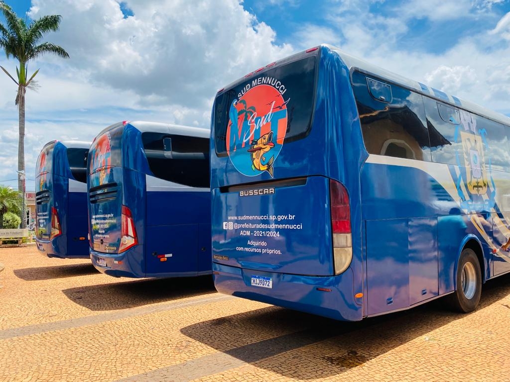 MUNICÍPIO DE INTERESSE TURÍSTICO DE SUD MENNUCCI, RECEBE 03 ÔNIBUS EXECUTIVOS