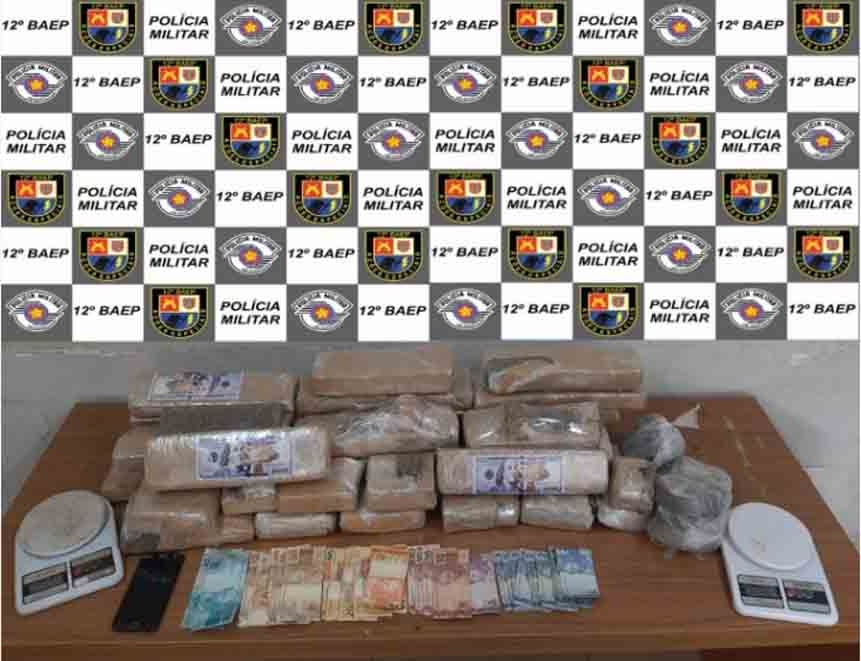 12º BAEP de Araçatuba prendeu homem com grande quantidade de droga, alvo de combate ao crime bairro Porto Real
