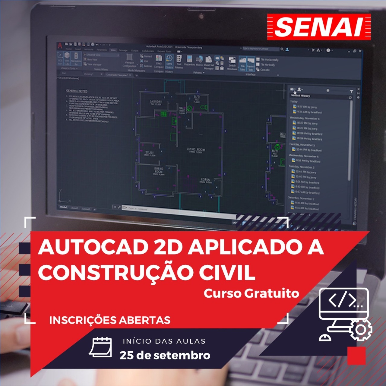 Senai Araçatuba abre 80 vagas em cursos gratuitos nas áreas de construção civil – edificações e eletroeletrônica