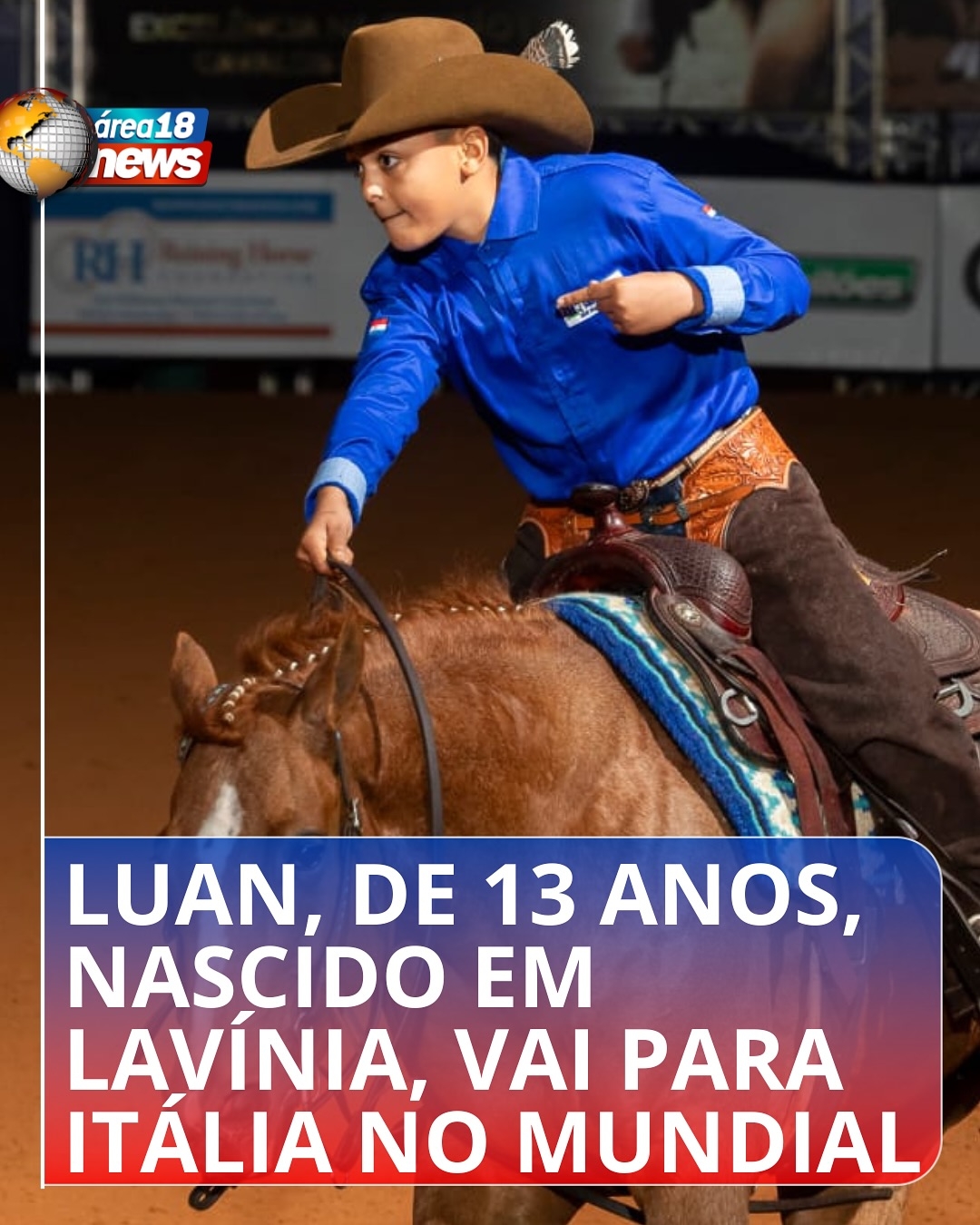 Luan jovem de Lavínia de 13 anos vai representar o Paraguai no Mundial de Montaria na Europa