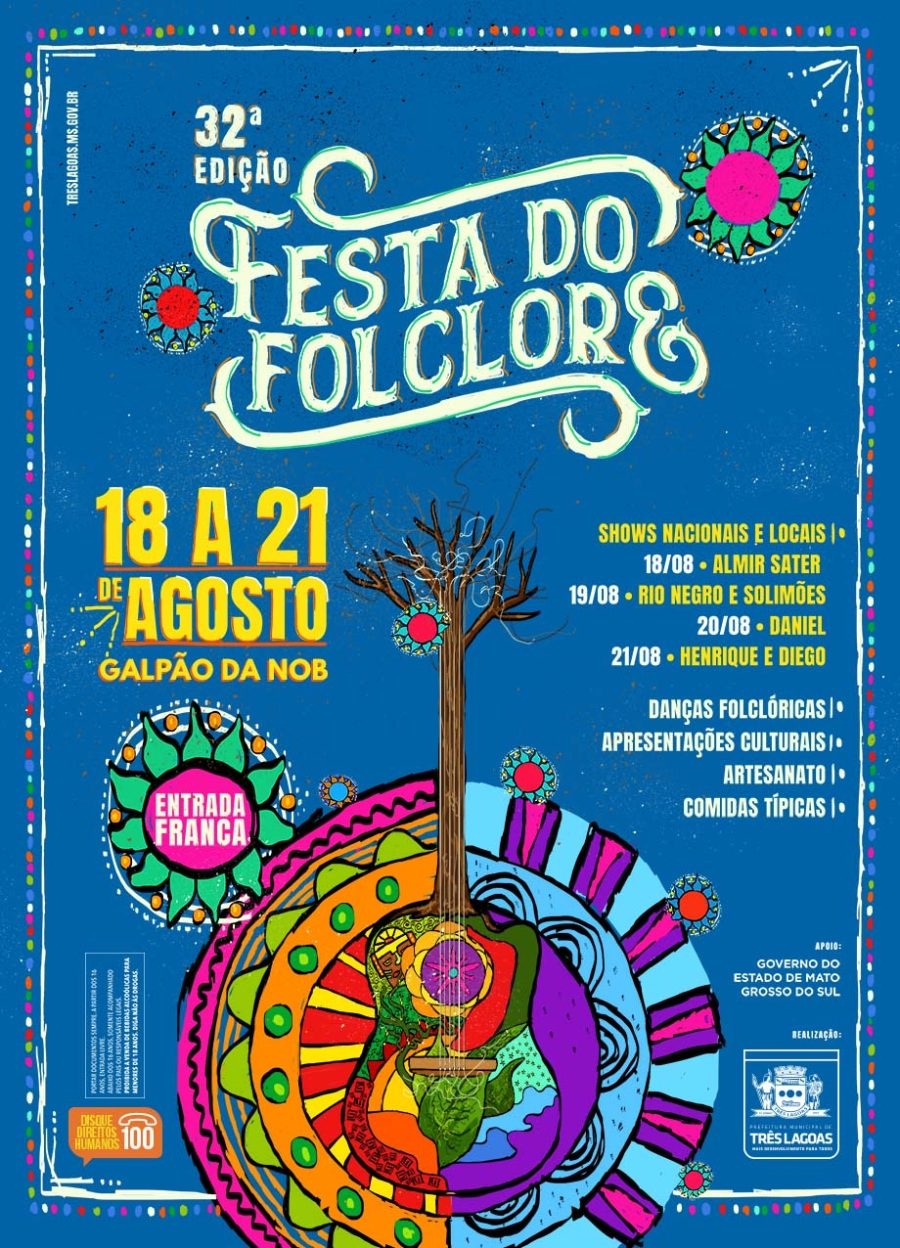 Em Três Lagoas 32ª Festa do Folclore vai contar com a participação de mais de 120 instituições