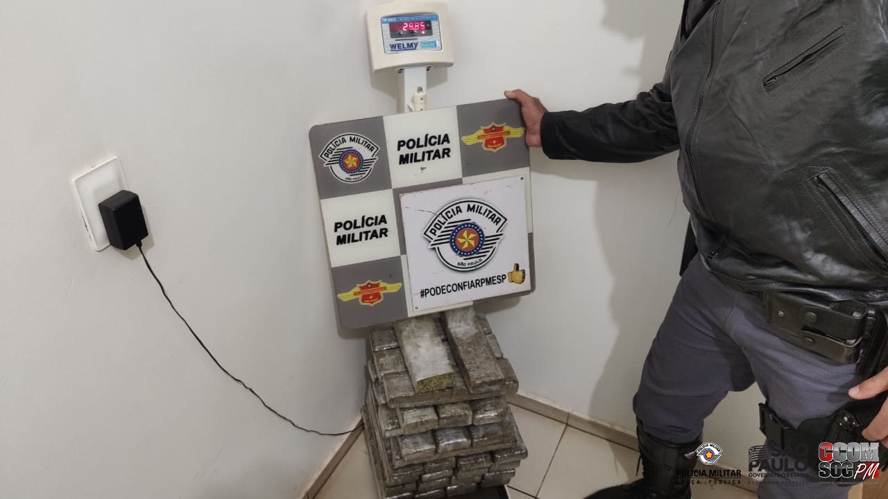 Policiamento Rodoviário apreende grande quantidade de maconha próximo ao município de Sud Mennucci