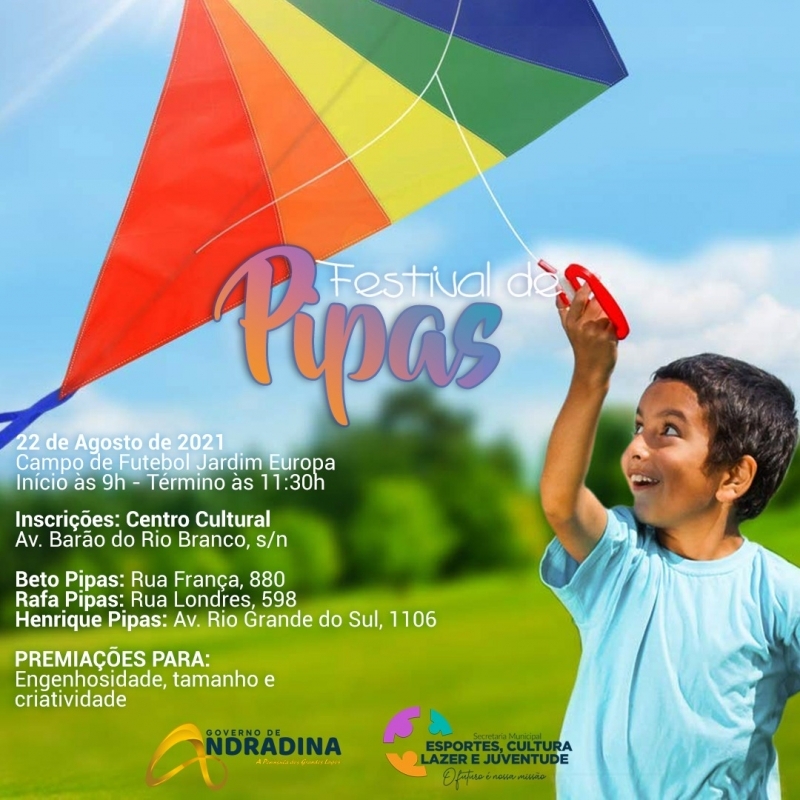Domingo tem Festival de Pipas em Andradina