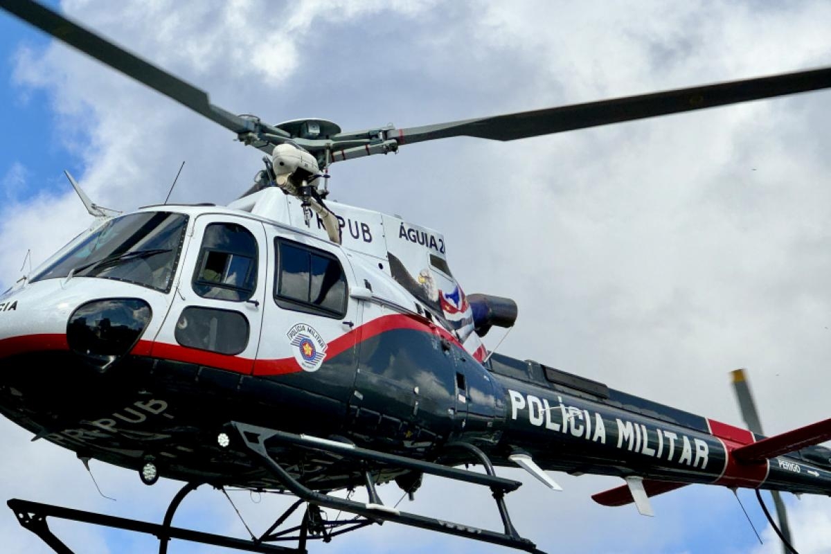 Aeronave da PM faz patrulha em Lavínia; SAP desmente boato