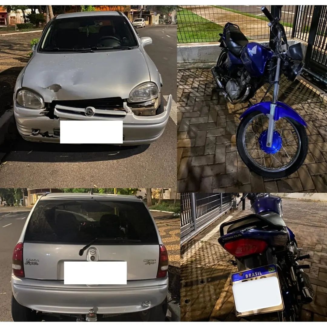 BAEP de Araçatuba prendeu 04 pessoas por roubo de carro e moto alvo de combate Avenida Brasília