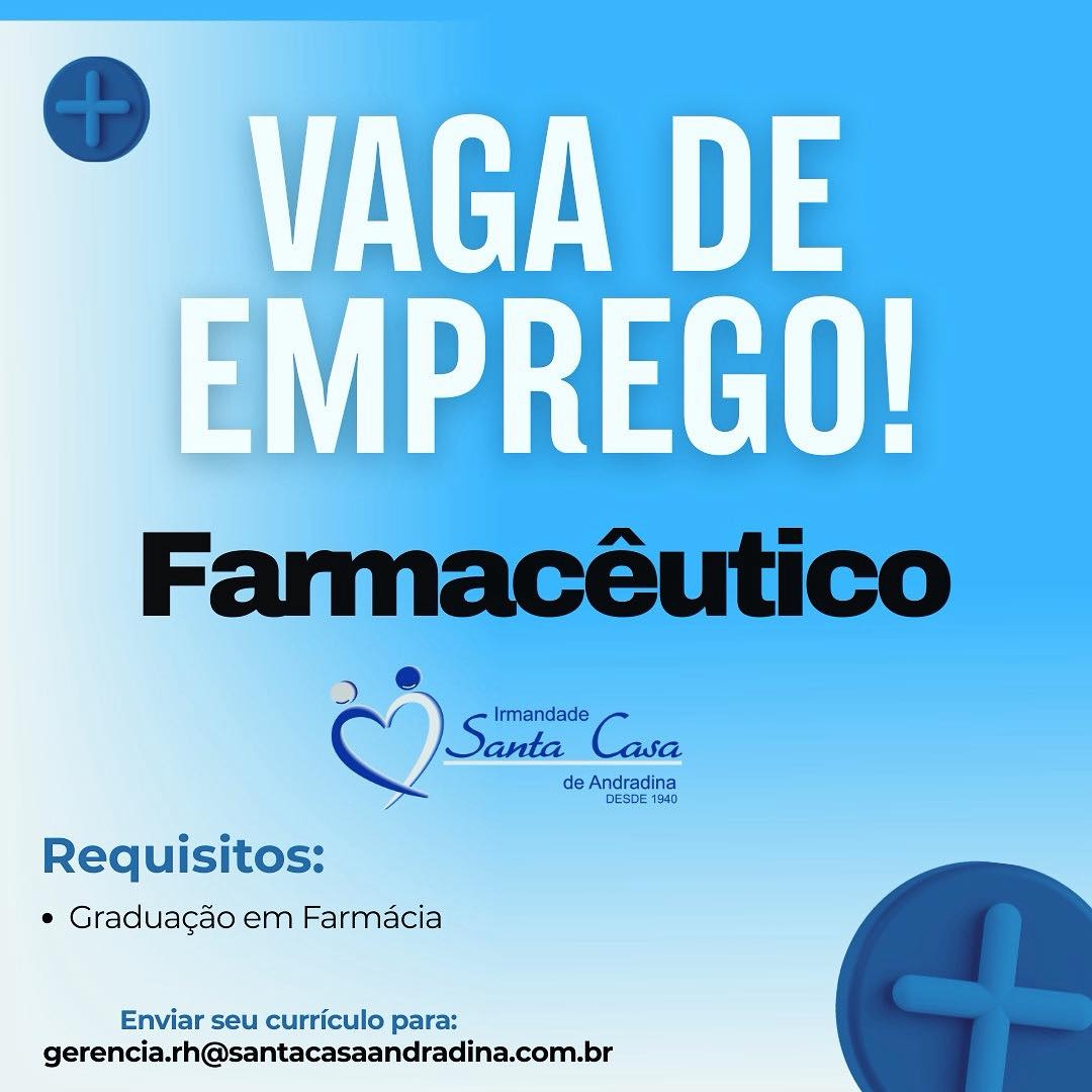 Santa Casa de Andradina contrata farmacêutico