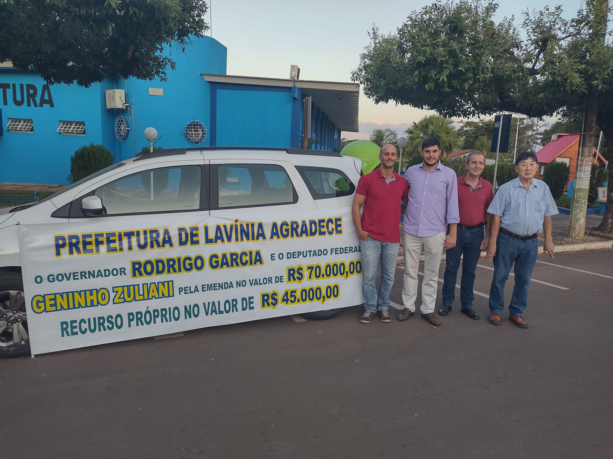 PREFEITURA DE LAVÍNIA CONQUISTA VEÍCULO ZERO KM