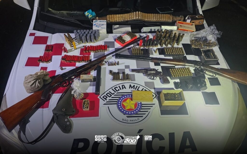 Polícia Militar apreende arsenal dentro de uma casa em Ilha Solteira