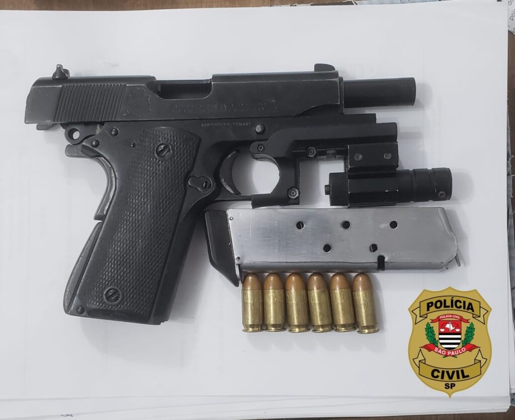 Investigado a roubo de malote é preso em casa com pistola pelo 2º DP de Birigui