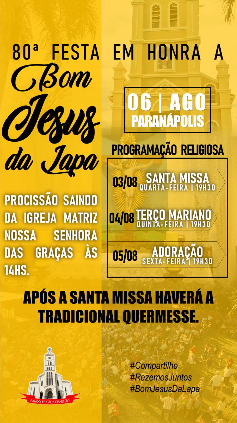 80º PROCISSÃO BOM JESUS DA LAPA EM ANDRADINA