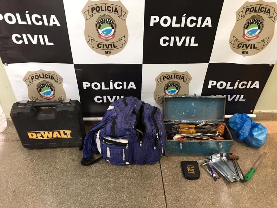 Ladrões de ferramentas são apreendidos em Três Lagoas por policiais civis