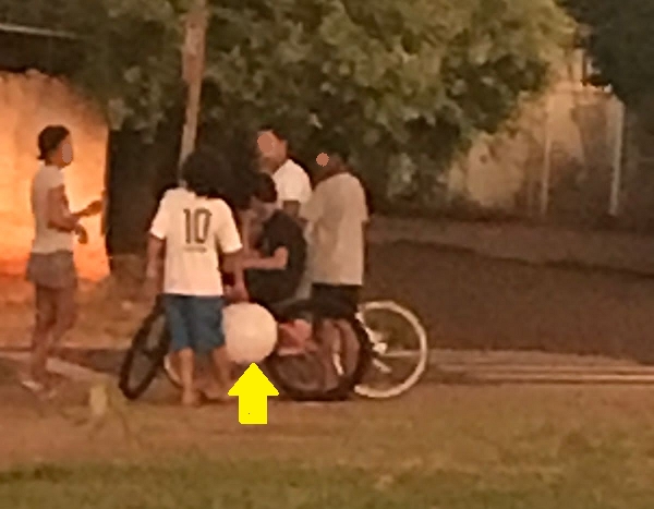 Foto mostra flagrante de depredação do patrimônio público em Andradina