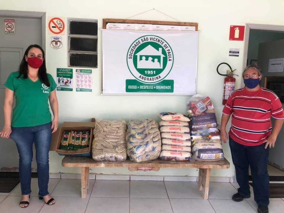 POLÍCIA MILITAR DE ANDRADINA REALIZA ENTREGA DOS ALIMENTOS ARRECADADOS NA CAMPANHA