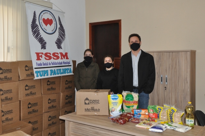 Fundo Social de Solidariedade Tupiense recebe 324 cestas básicas do Governo de SP