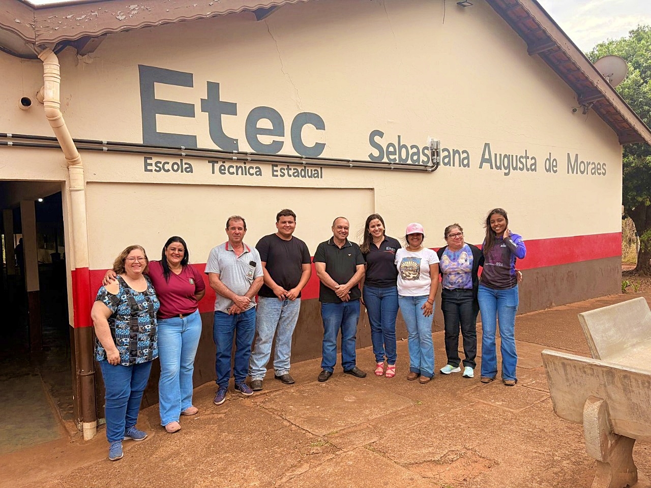 Presidente Vanderlei e vereadores de Murutinga visitam ETEC “Sebastiana Augusta de Moraes” em Andradina
