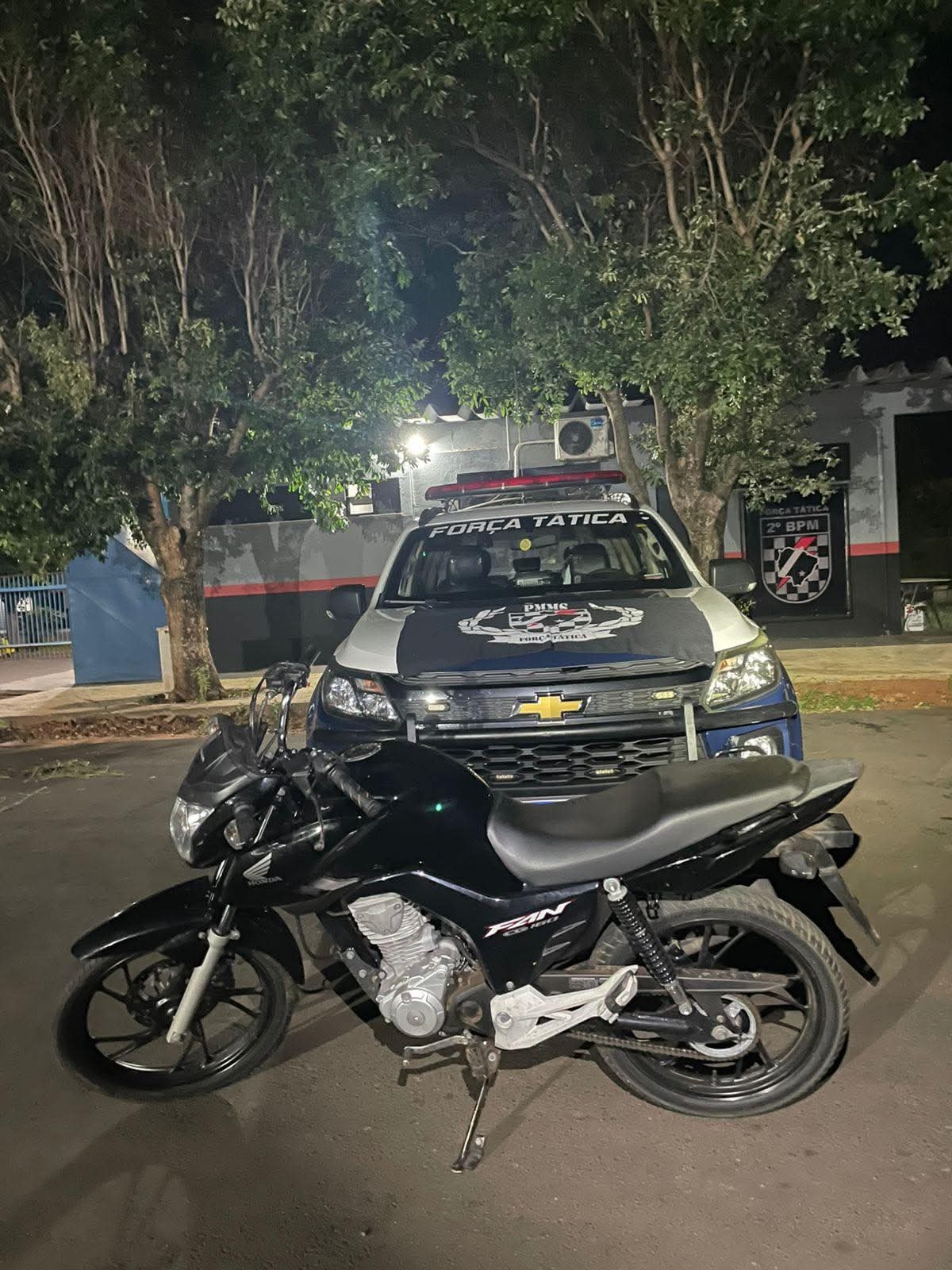 Motocicleta furtada é recuperada pela Polícia Militar de Três Lagoas