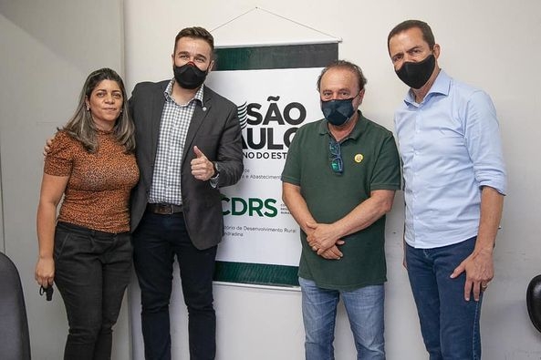 Secretário Itamar Borges visitou Casa Estadual da Agricultura de Andradina e foi recebido pelo vereador Hugo Zamboni e o prefeito Mário Celso