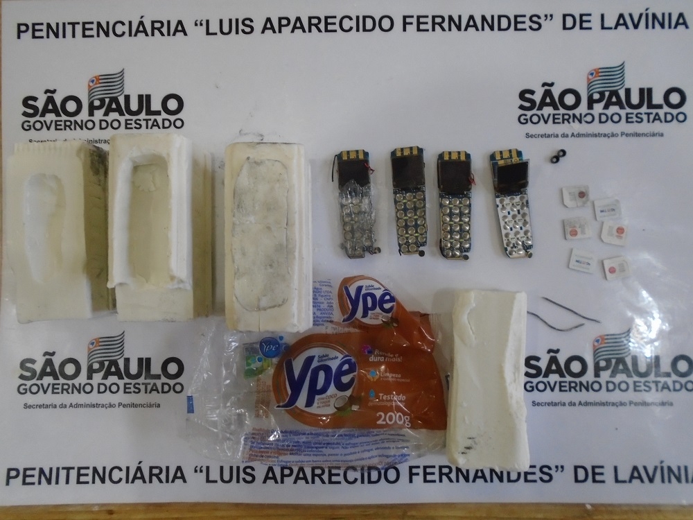 AGENTES DA PENITENCIÁRIA 2 DE LAVÍNIA APREENDEM DROGA K4, PLACAS DE CELULARES, CHIPS E ESTANHO