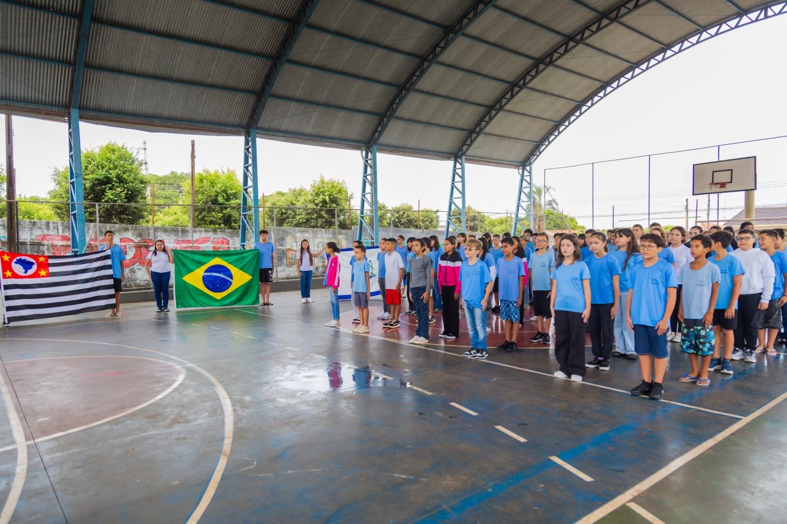 Escola Cívico-Militar inicia atividades em Andradina com apoio da Polícia Militar