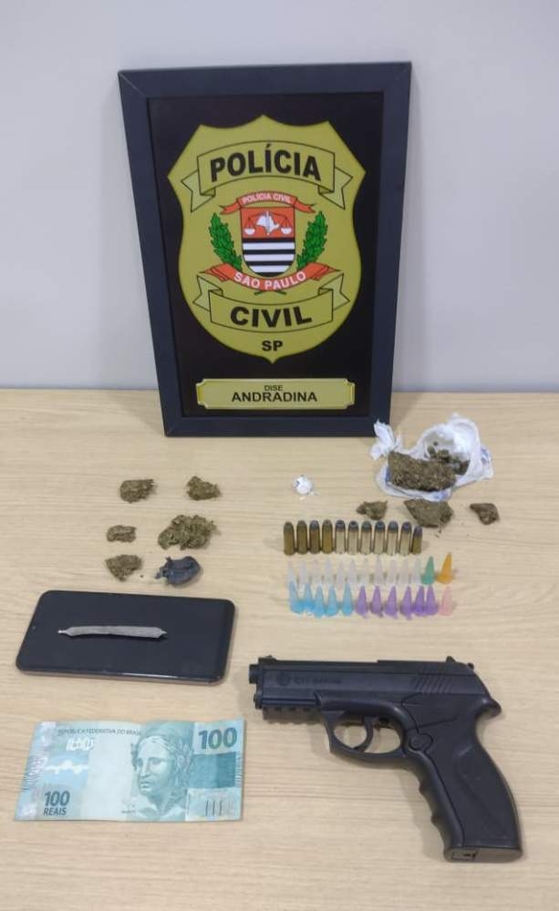 DISE de Andradina prende suspeito por de tráfico de drogas e posse de munições na Vila Messias