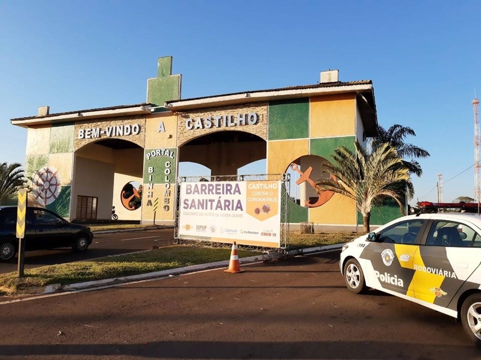 Barreira Sanitária e uso OBRIGATÓRIO de máscara começam a vigorar em CASTILHO