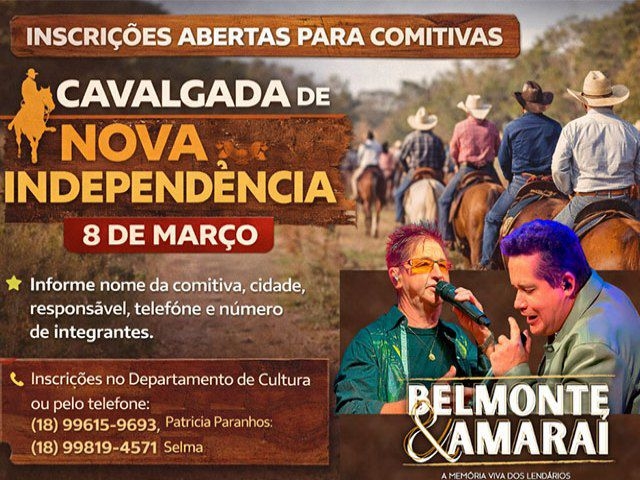 TRADIÇÃO E CULTURA MARCAM A CAVALGADA DE NOVA INDEPENDÊNCIA