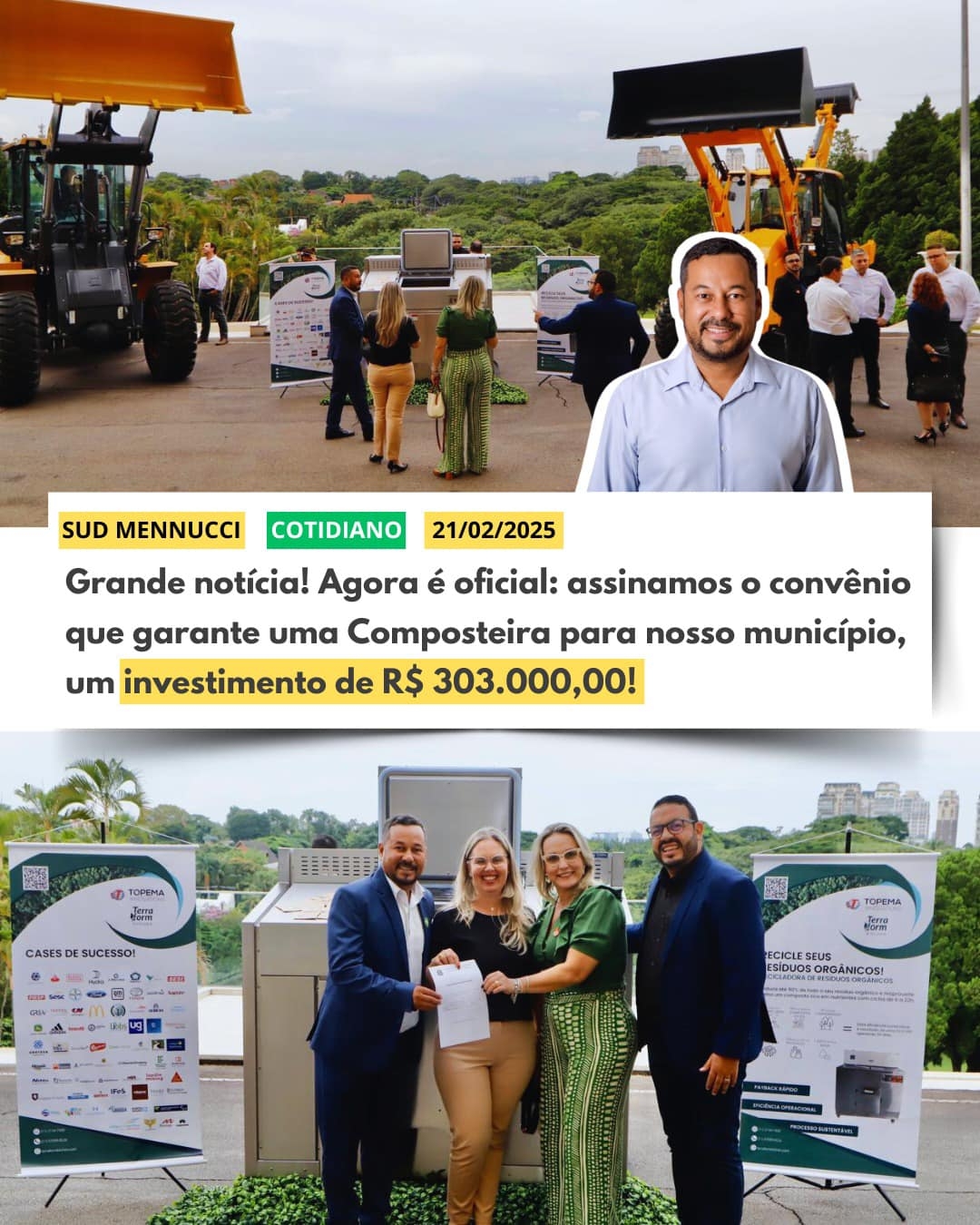 PREFEITO DE SUD MENNUCCI E VEREADORAS VALERIA GARCIA E PAULA ALEGRE PARTICIPARAM DO LANÇAMENTO DO PROGRAMA "NOSSO AGRO TEM FORÇA" DO GOVERNO DE SP