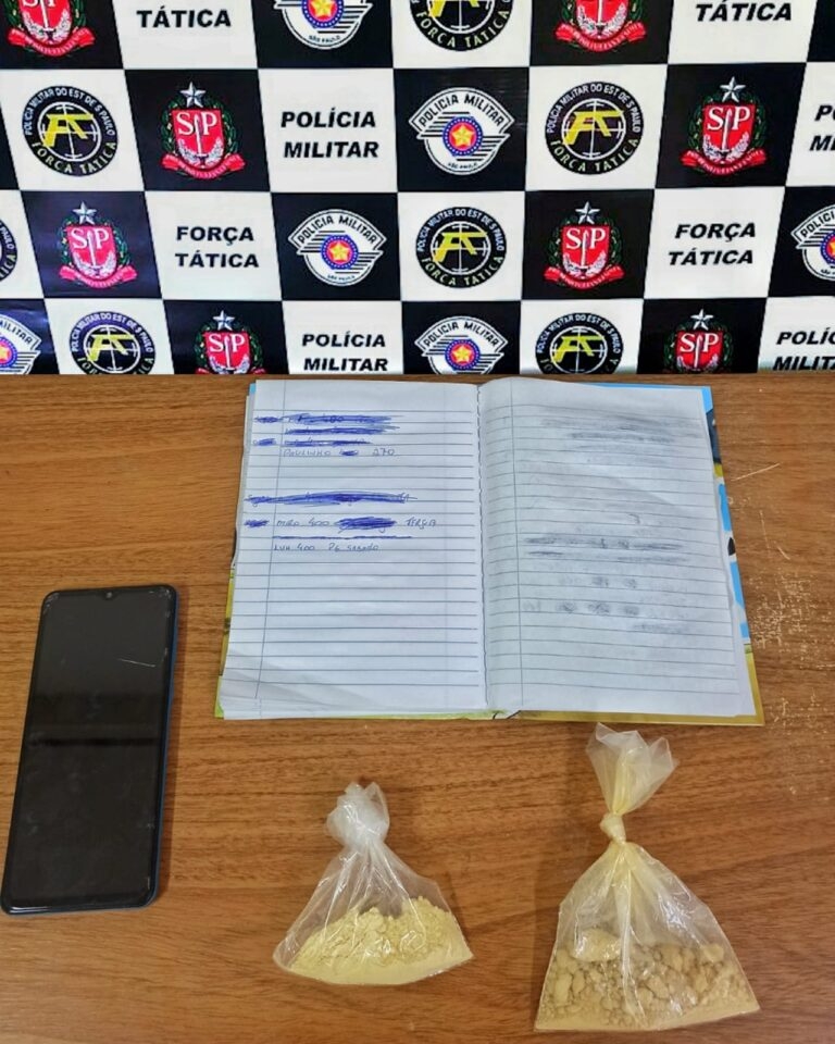Força Tática prende homem e mulher por tráfico de drogas no Umuarama em Araçatuba
