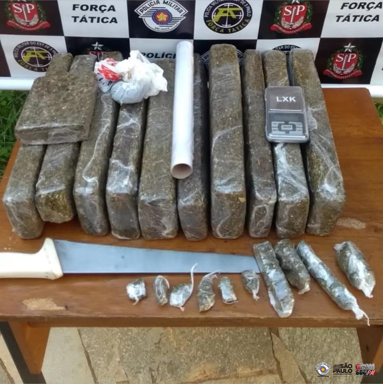 Força Tática prendeu mulher armazenando grande quantidade de maconha no bairro João Crevelaro em Birigui