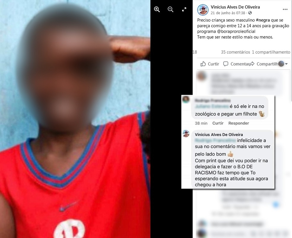 Em Araçatuba apresentador denuncia injúria racial após internauta sugerir pegar 'filhote' em zoológico