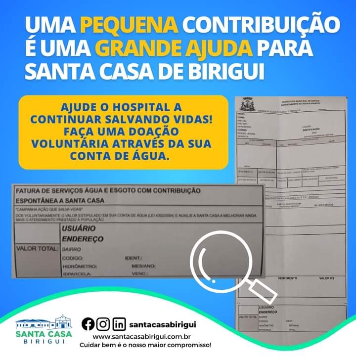 Você já conhece a campanha “Água da Vida” da Santa Casa de Birigui?