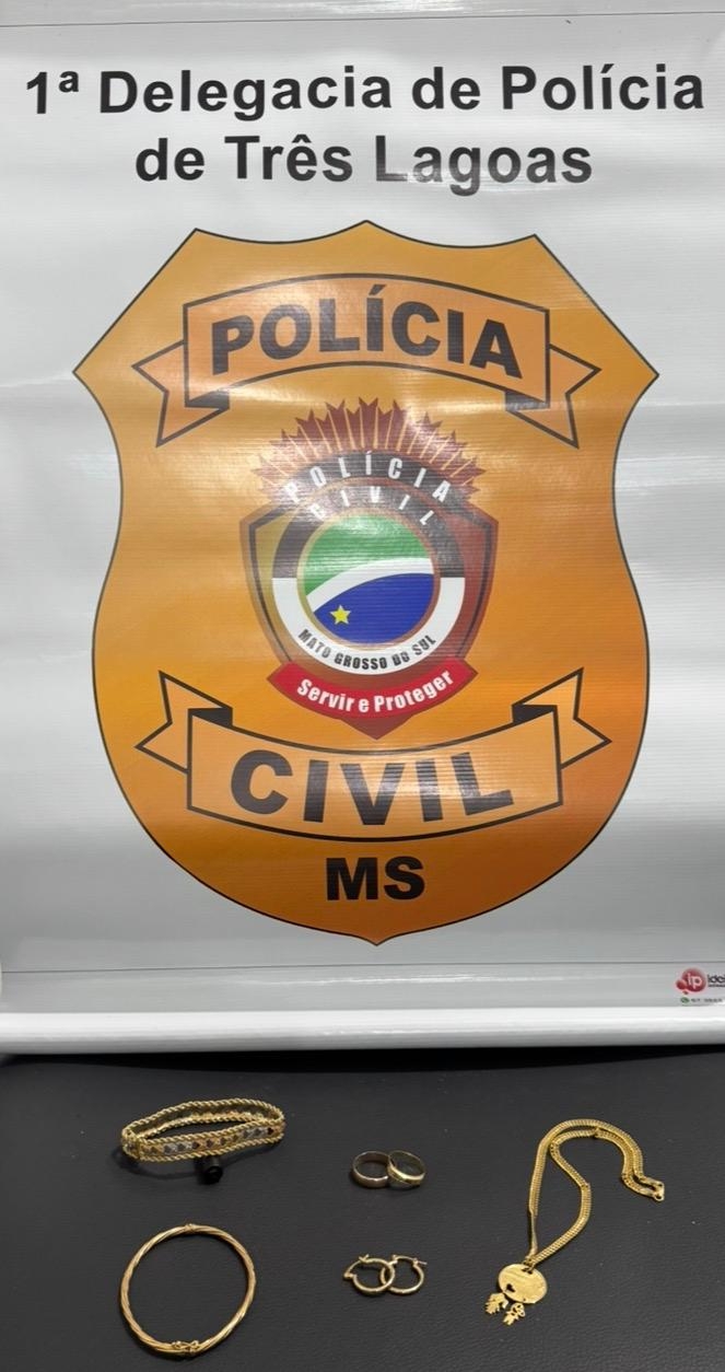 1º DP de Três Lagoas esclarece furto de joias ocorrido no Bairro Interlagos