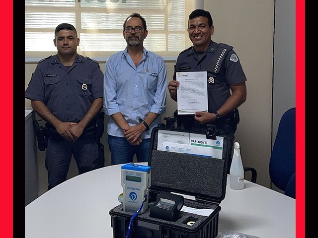 Usina Viralcool doa “bafômetro” de última geração à Polícia Militar de Castilho