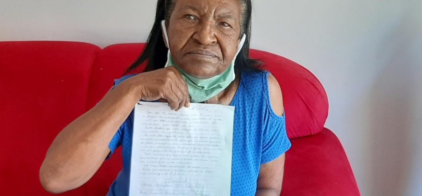 Idosa escreve carta pedindo ajuda à população três-lagoense