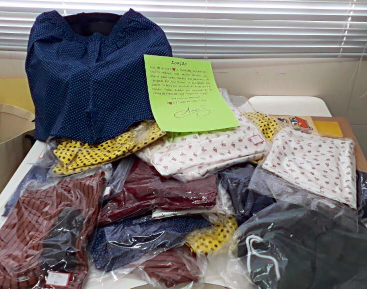 Loja Maçônica Tupy de Araçatuba doou shorts para o Hospital Ritinha Prates