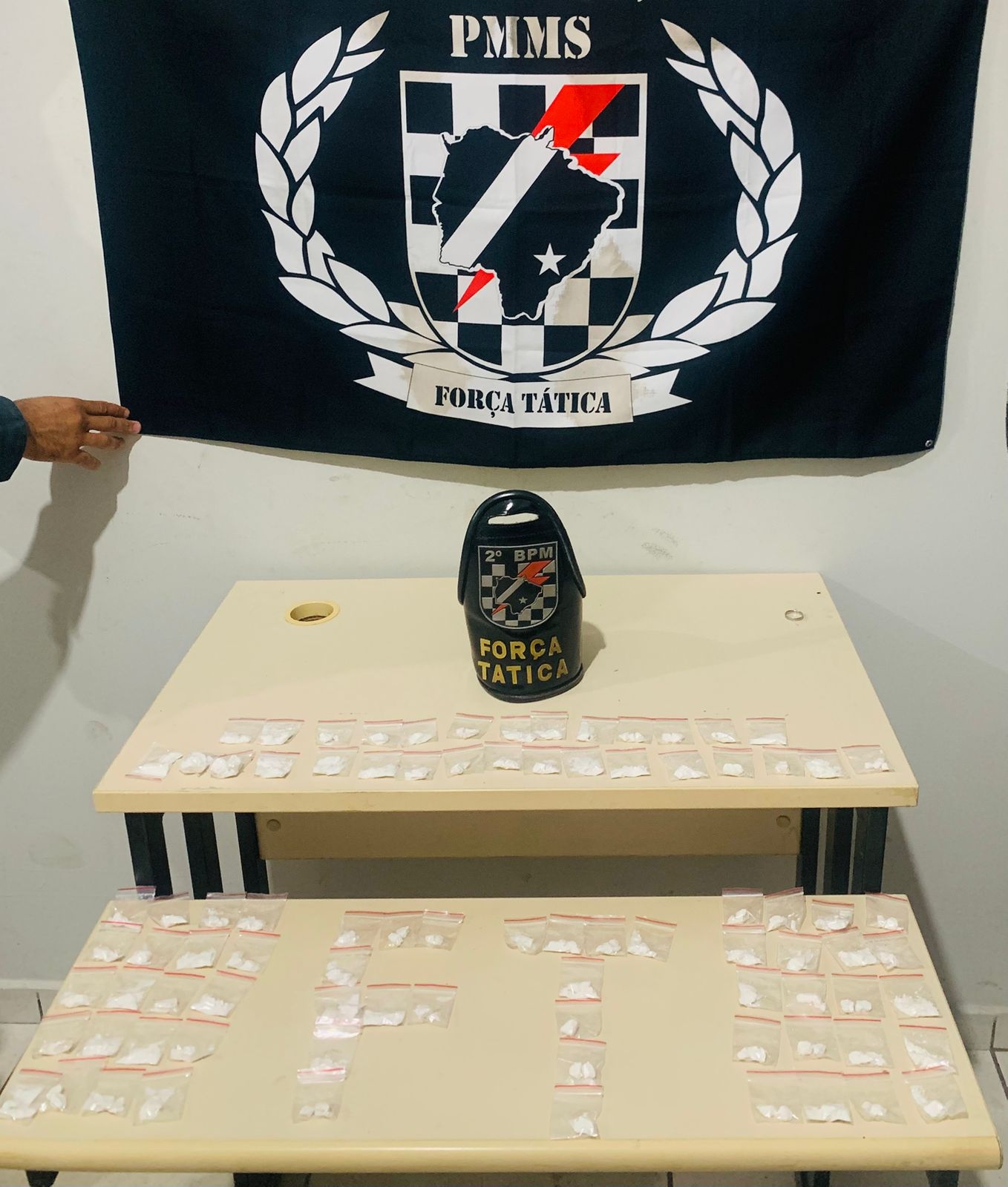 Polícia Militar em Três Lagoas realiza a prisão de autor de tráfico de drogas no bairro Santa Rita