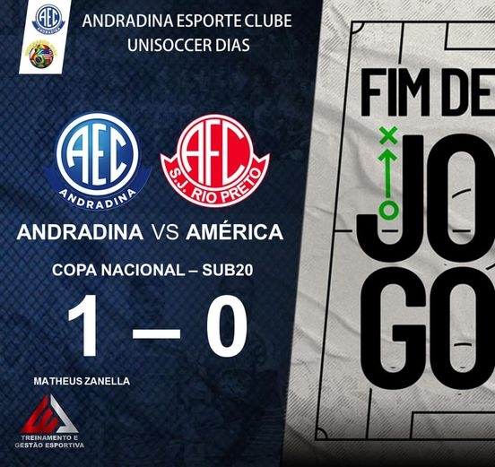 ANDRADINA ESPORTE CLUBE VENCE POR 1X0  O AMÉRICA DE RIO PRETO