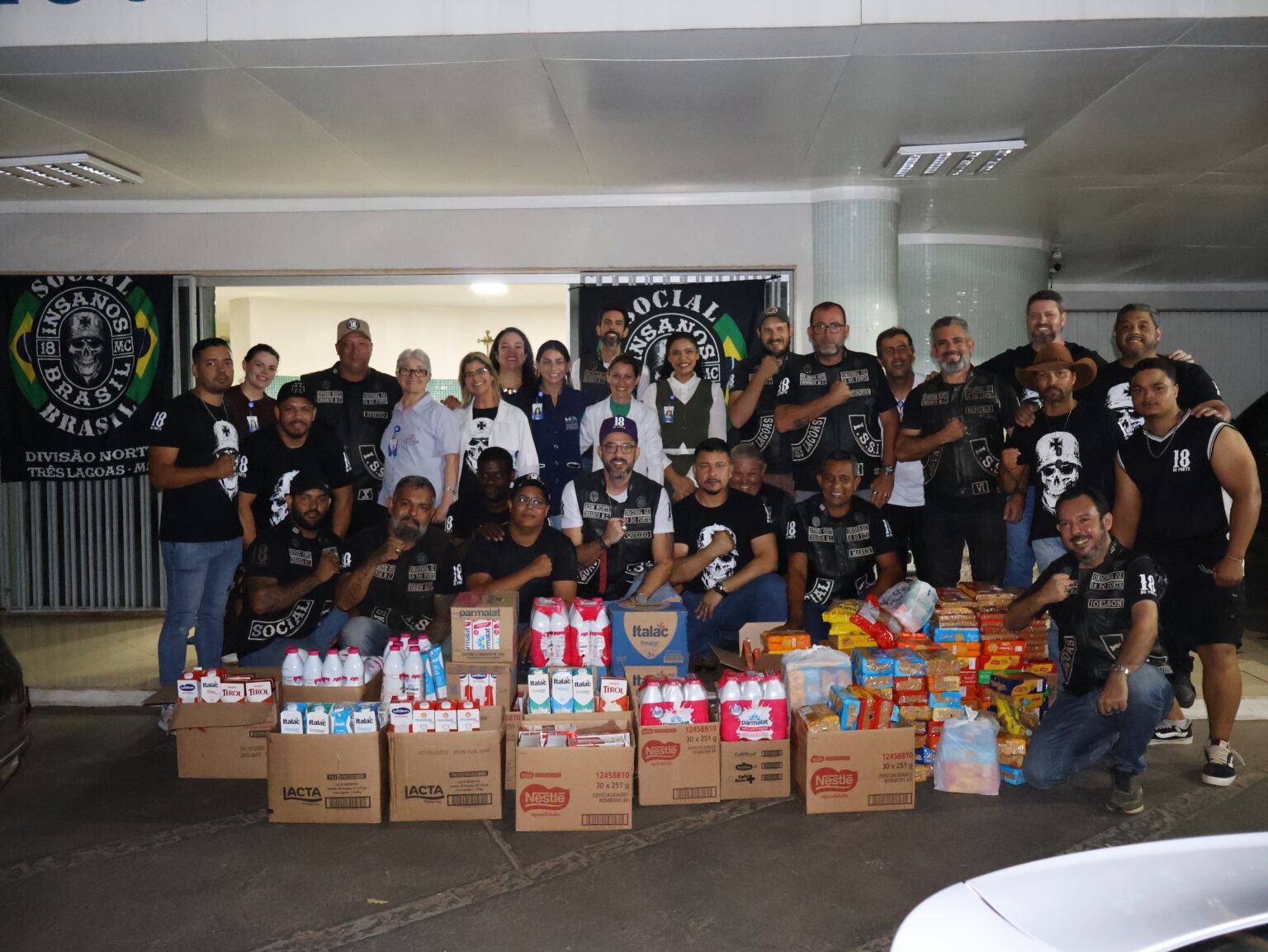 Motociclistas do Insanos MC realizam doação ao Centro Oncológico de Três Lagoas